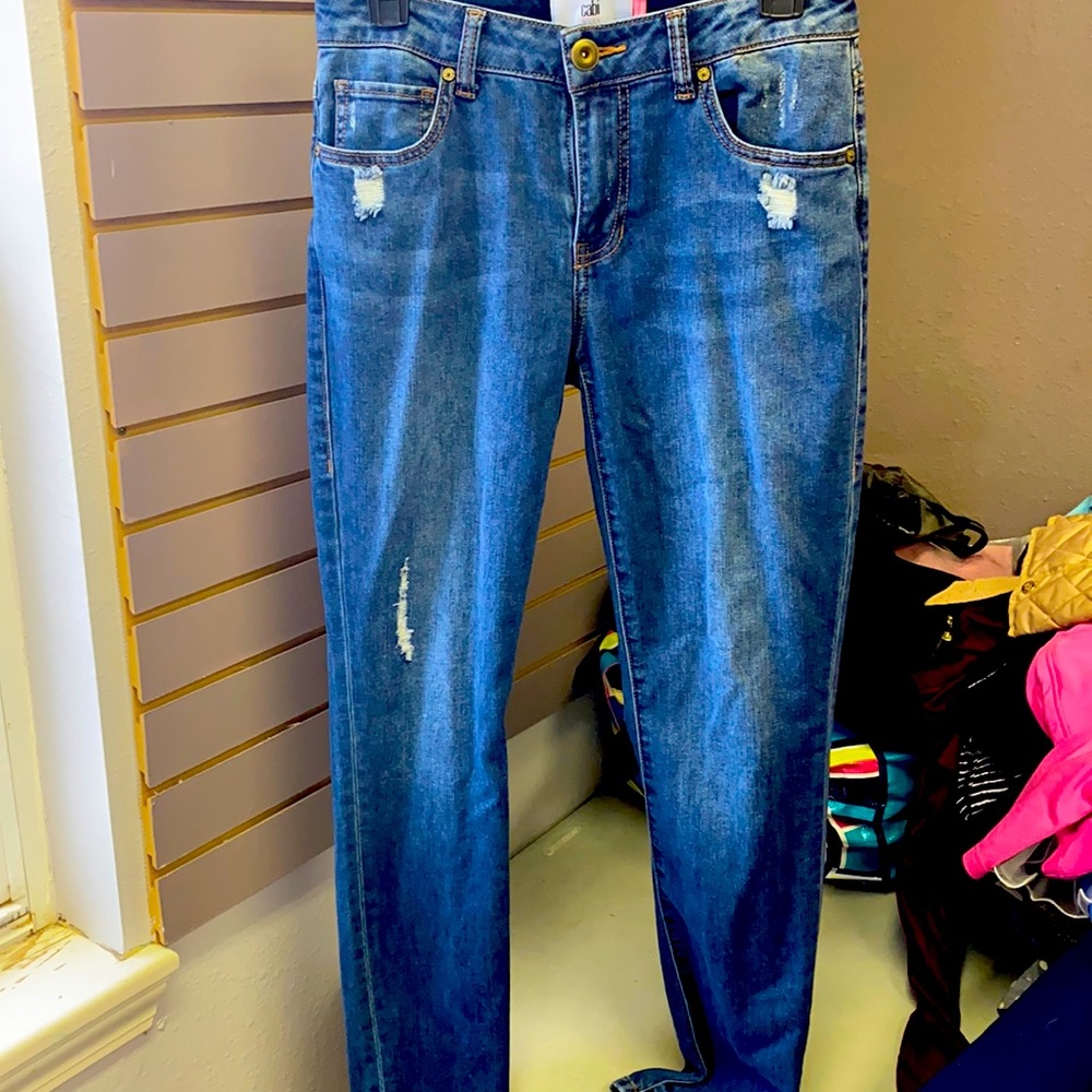 Distressed jeans